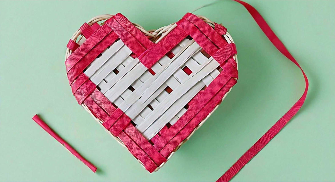 Weaving Love: DIY Woven Heart Basket for Valentine's Day