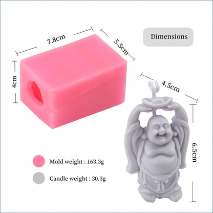 Three-dimensional Aromatherapy Buddha Statue Candle Mould