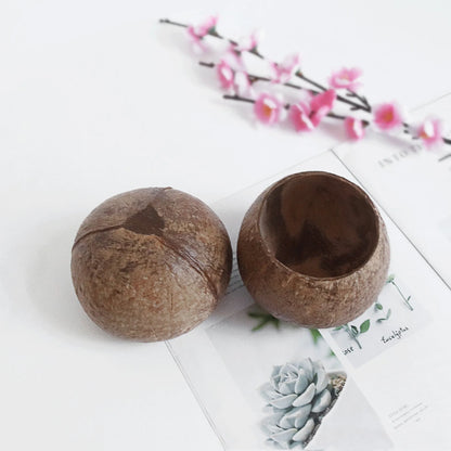 Candle Coconut Shell Bowl Wood