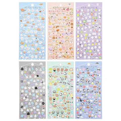 Cartoon Animal Foam Particles Bubble Dstereo Phone Case DIY Decorative Sticker