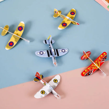 Children's Hand Throw DIY Assembly Cartoon Model Foam Mini Aircraft