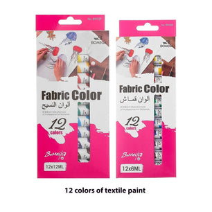 12 - color Acrylic Pigment Strip Gouache Watercolor Oil Painting Paints Full Set - DiyCraftsProject