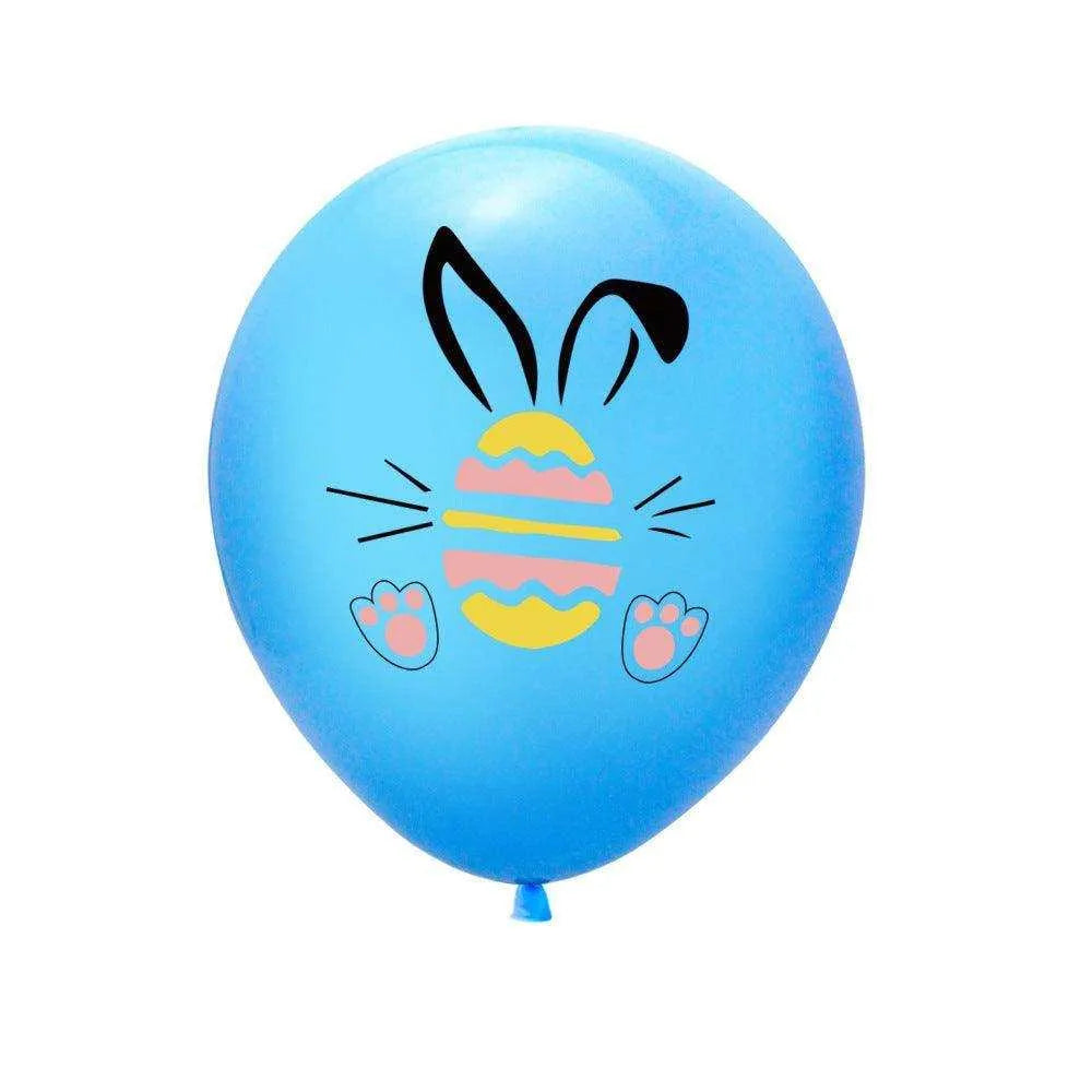 12-Inch Rabbit Easter Latex Balloons - Set of 3, Mixed Colors , 