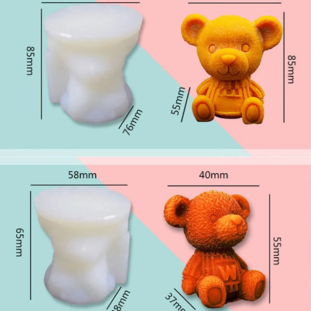 Molde de cubo de gelo em forma de urso