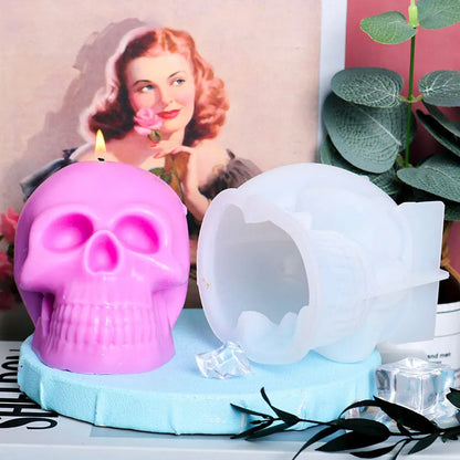 Irregular Skull Drip Mould Silicone Candle for Handmade Soap