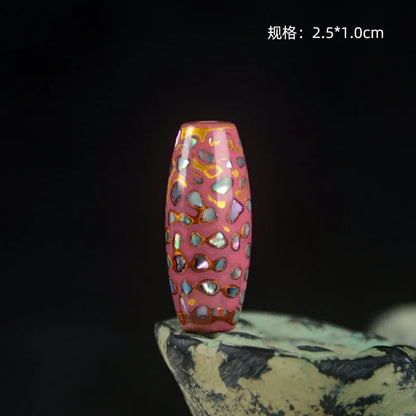 Cuentas grandes de pintura del Tíbet, cuentas con formas especiales, cuentas de Buda con tornillo, laca Fuzhou hecha a mano, no patrimonial