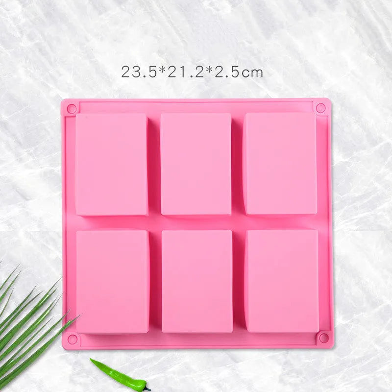 6 Rectangular Silicone Cake Molds Silicone Soap Handmade Soap Molds