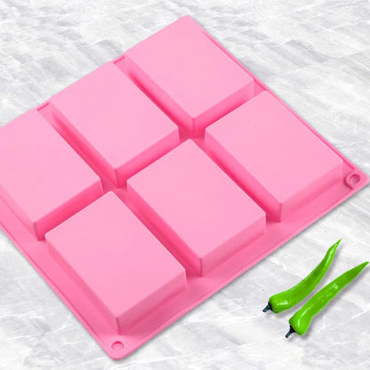 6 Rectangular Silicone Cake Molds Silicone Soap Handmade Soap Molds