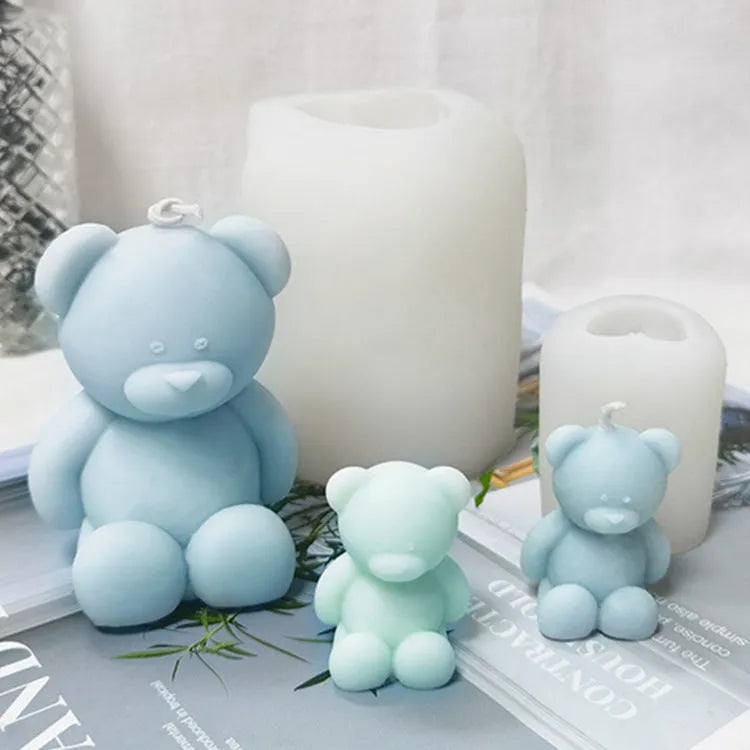 Bear Aromatherapy Candle DIY Handmade Ornaments Silicone Mold