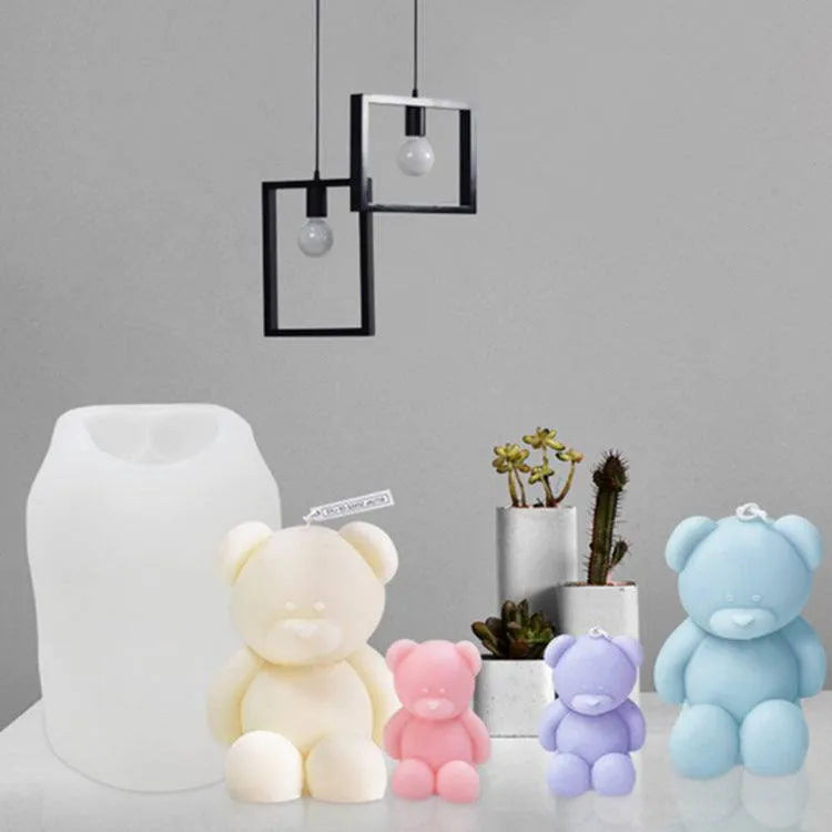 Bear Aromatherapy Candle DIY Handmade Ornaments Silicone Mold