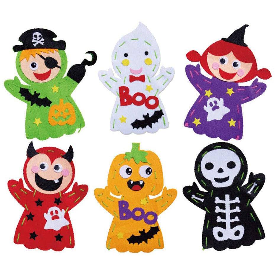 Halloween DIY Ghost Hand Puppet – Fun Pumpkin, Witch, and Ghost Craft Toys for Kids