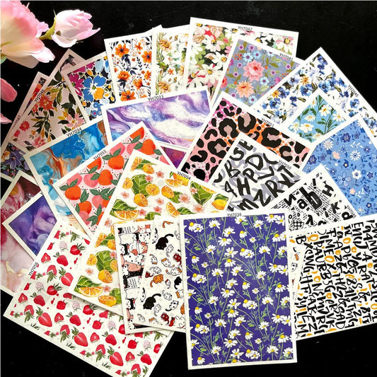 Colorful Stickers DIY Polymer Clay Clay Earrings Polymer Clay Printing Cold Transfer Printing