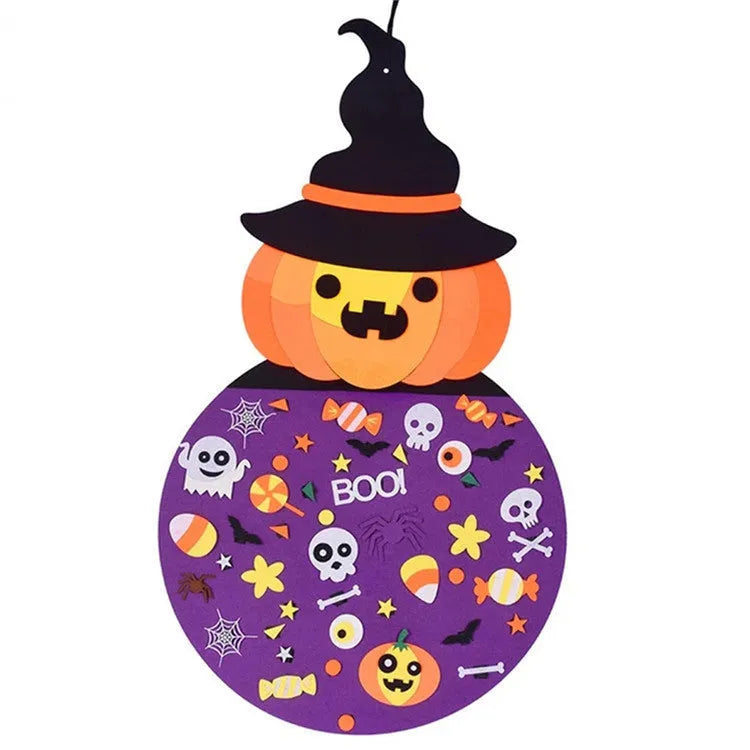 3D Felt Halloween Pumpkin Kids DIY Craft Kit – Fun & Creative Halloween Activity