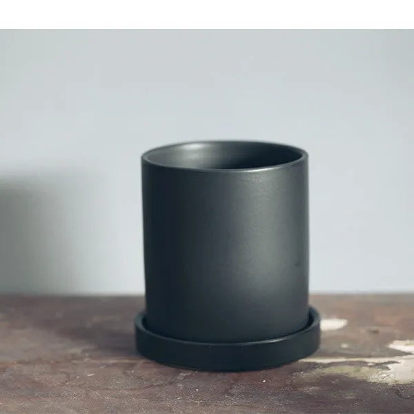 Molde de vaso de flores de cerâmica preto e branco fosco – crie plantadores DIY elegantes para decoração de casa