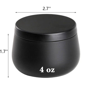 24 Black Big Belly Cans 4 Oz Tinplate Cans - DiyCraftsProject
