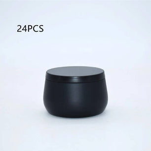 24 Black Big Belly Cans 4 Oz Tinplate Cans - DiyCraftsProject