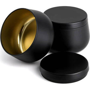 24 Black Big Belly Cans 4 Oz Tinplate Cans - DiyCraftsProject