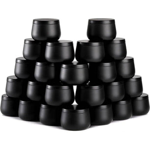 24 Black Big Belly Cans 4 Oz Tinplate Cans - DiyCraftsProject