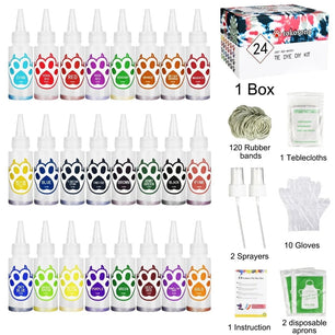 24 - color Tie - dye Creative DIY Children's Handmade Paint Suit - DiyCraftsProject