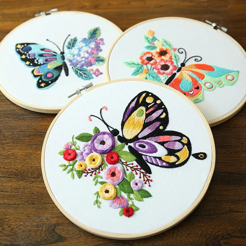 Embroidery Butterfly Painting Diy Material Bag