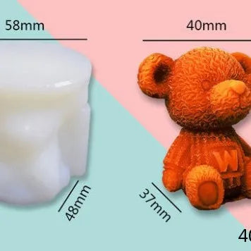 Molde de cubo de gelo em forma de urso