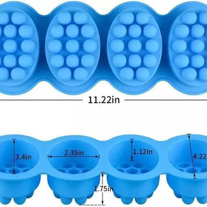 Molde de silicone redondo para sabonete de massagem oval