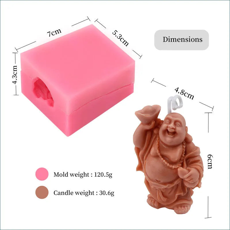 Three-dimensional Aromatherapy Buddha Statue Candle Mould