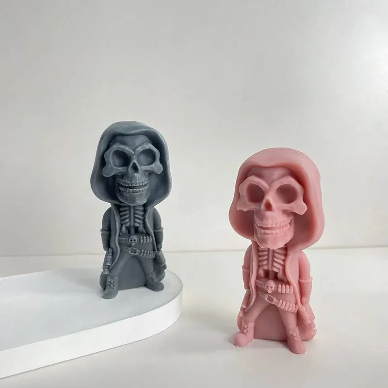 Molde de silicone para modelagem de abóbora de Halloween com enfeites de vela