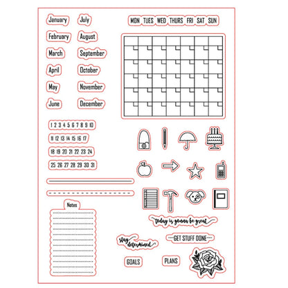 Material de calendario de cuenta de mano de sello de silicona transparente