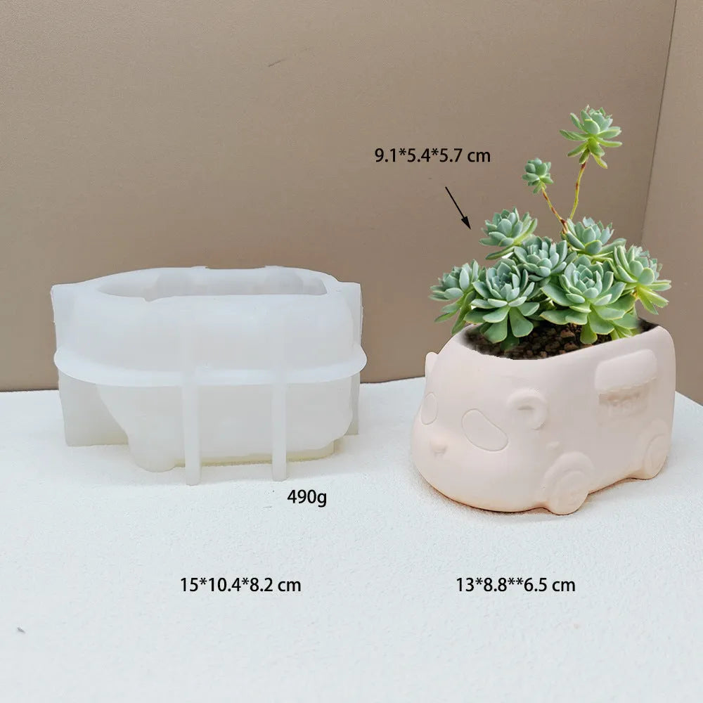 Car Series Succulent Gypsum Flowerpot Mold