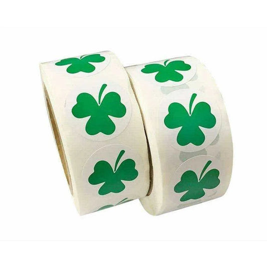 3 Leaf Clover Sticker Shamrock Stickers DIY Scrapbooking Cardmaking Supplies 500pcs Sticker Roll