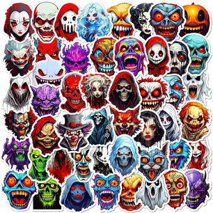 300 Cartoon Pumpkin Witch & Ghost Graffiti Stickers – Fun Halloween Holiday Decorations - DiyCraftsProject