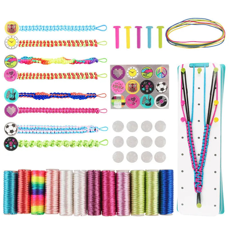 Juguetes educativos para hacer punto de pulsera de amistad DIY para niños