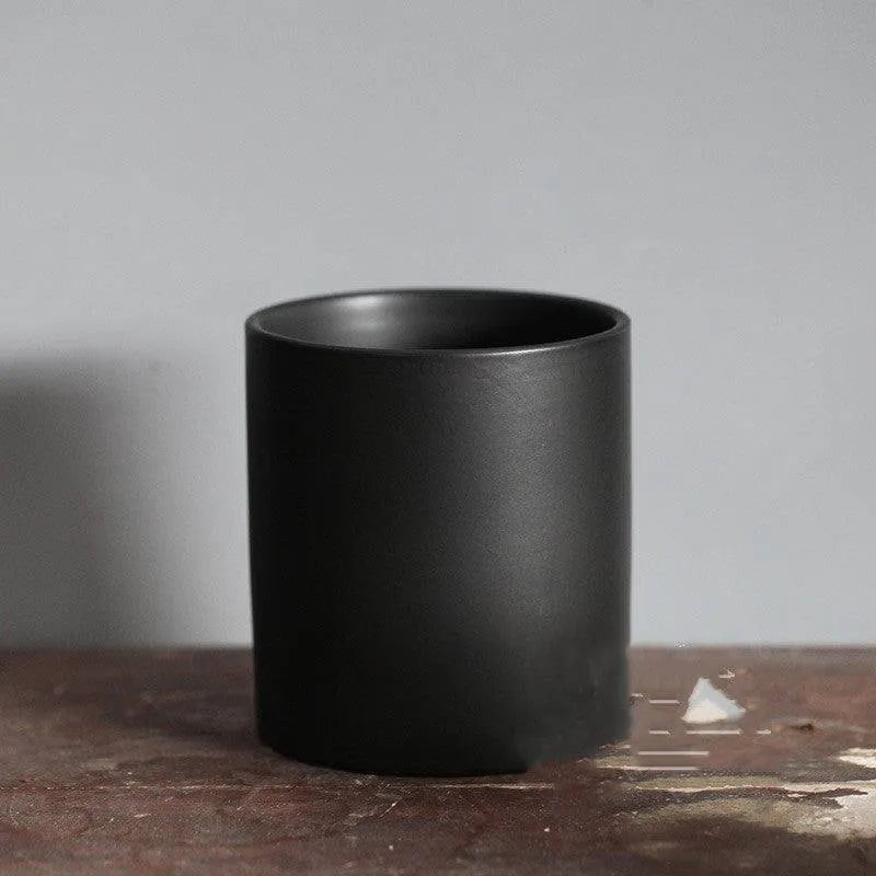 Molde de vaso de flores de cerâmica preto e branco fosco – crie plantadores DIY elegantes para decoração de casa