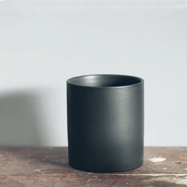 Molde de vaso de flores de cerâmica preto e branco fosco – crie plantadores DIY elegantes para decoração de casa