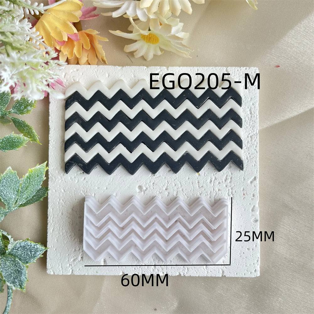 Checkerboard Plaid Wave Pattern Polymer Clay Earrings Production High Precision Cutter