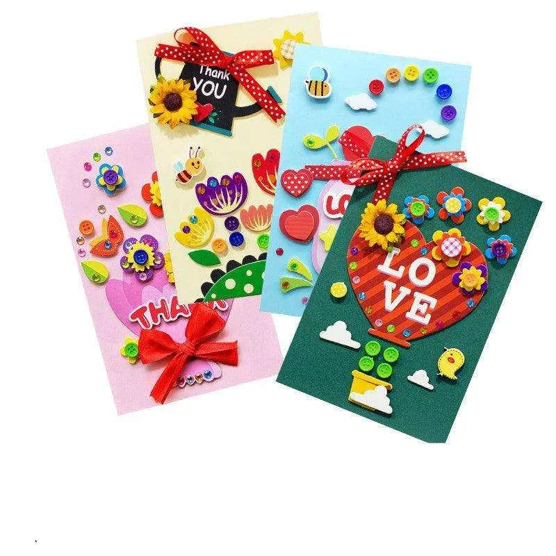 3D Pop-Up Teacher's Day Card Set - Bundle of 3, Adorable Cartoon Theme , 