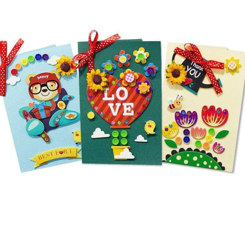 3D Pop-Up Teacher's Day Card Set - Bundle of 3, Adorable Cartoon Theme , 