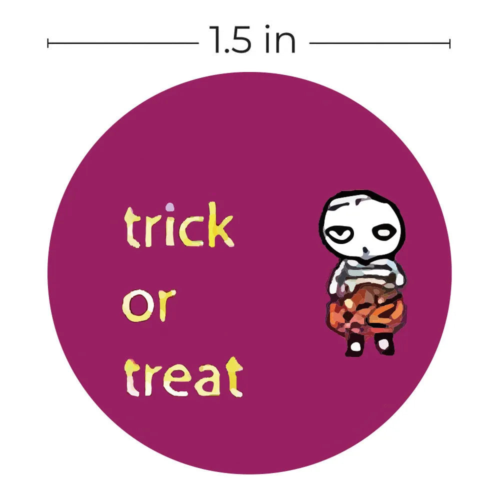 Halloween Thank You Label Trick Or Treat Sticker