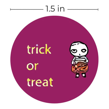 Halloween Thank You Label Trick Or Treat Sticker