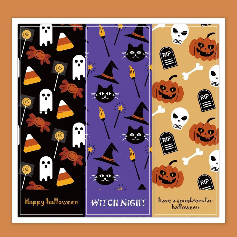 Halloween Self-adhesive Rectangular Sticker