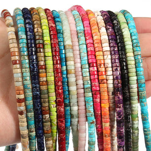 4 2mm Abacus Beads Right Angle Wafer Bracelet String Beads - DiyCraftsProject