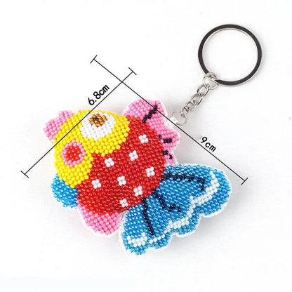 Charming DIY Beaded Keychain Pendant Kit