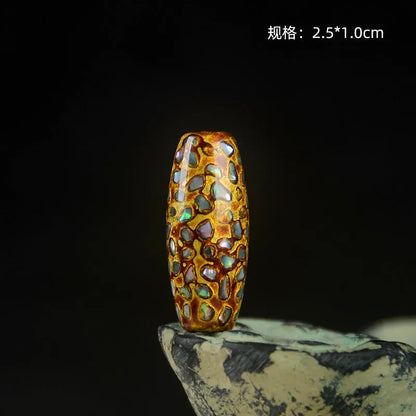 Cuentas grandes de pintura del Tíbet, cuentas con formas especiales, cuentas de Buda con tornillo, laca Fuzhou hecha a mano, no patrimonial