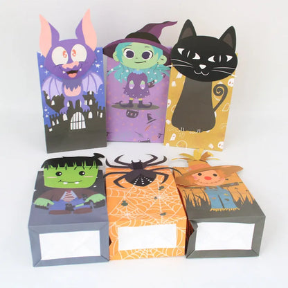 Oil-proof Packing Bag Halloween Theme Party Paper Packaging Bags 70g Kraft Paper Packaging