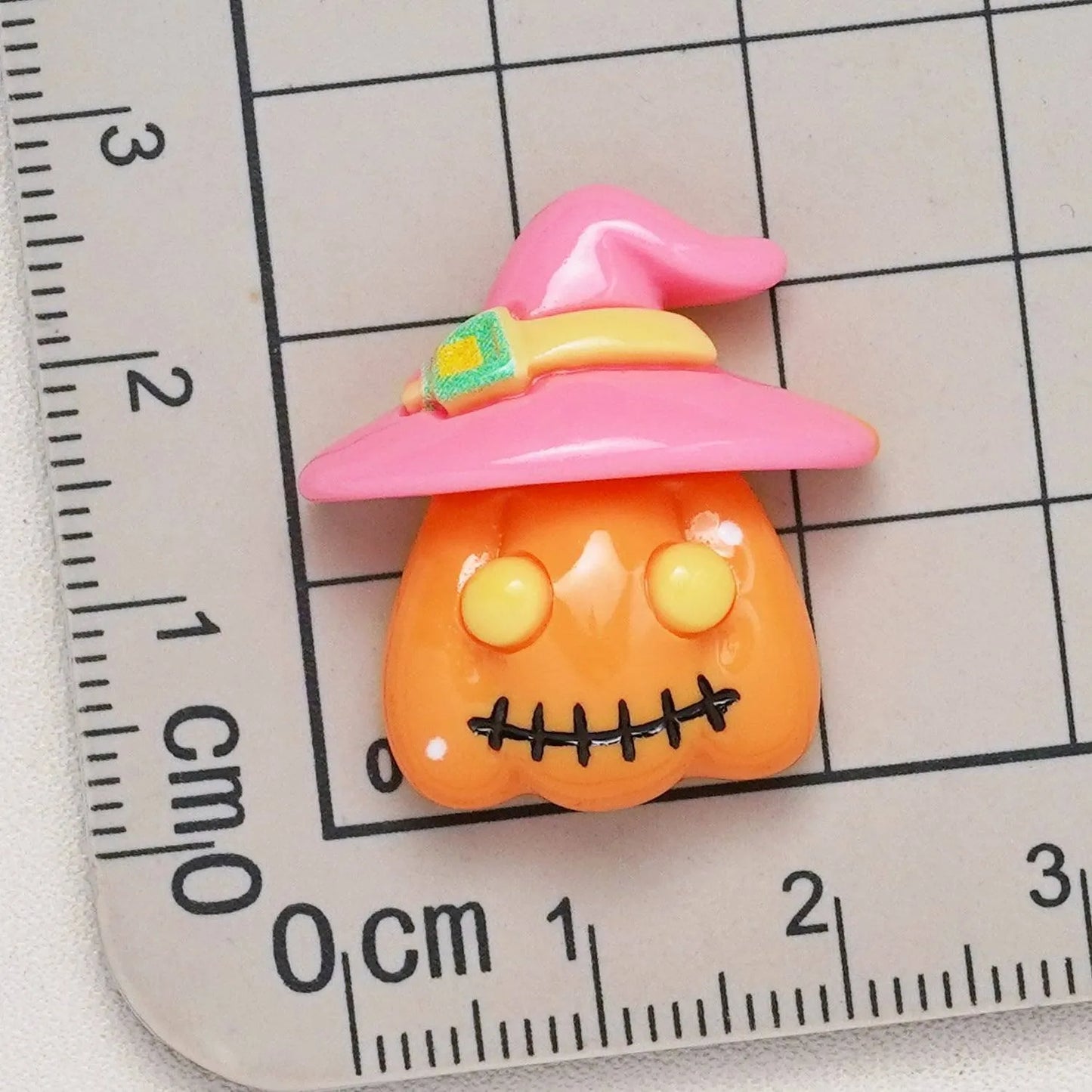 Halloween Pumpkin Cartoon Resin Cabochon Pendants – DIY Ornament Accessories for Halloween Crafts