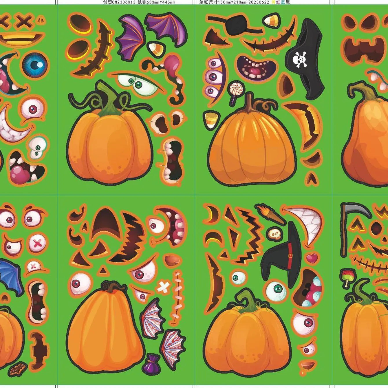 Children's Wansheng DIY Pumpkin Horror Puzzle Journal Stickers