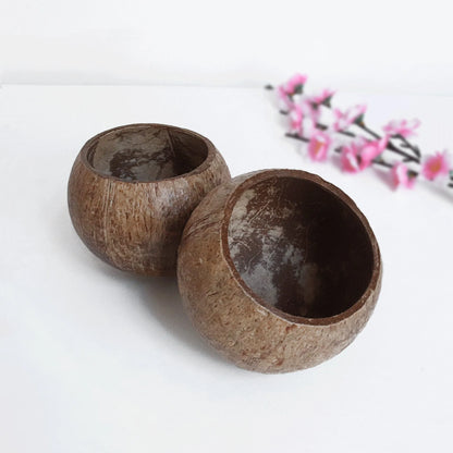 Candle Coconut Shell Bowl Wood