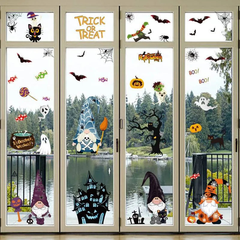 Halloween Party Decoration Stickers Pumpkin Lamp Spider Ghost