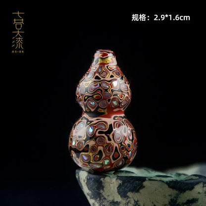 Cuentas grandes de pintura del Tíbet, cuentas con formas especiales, cuentas de Buda con tornillo, laca Fuzhou hecha a mano, no patrimonial